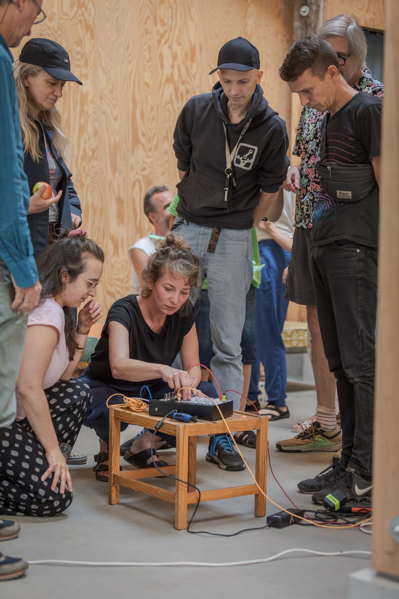 Modular synth workshop at Dorfakademie, Hof Prädikow, Prötzel, Brandenburg, Sept 2025